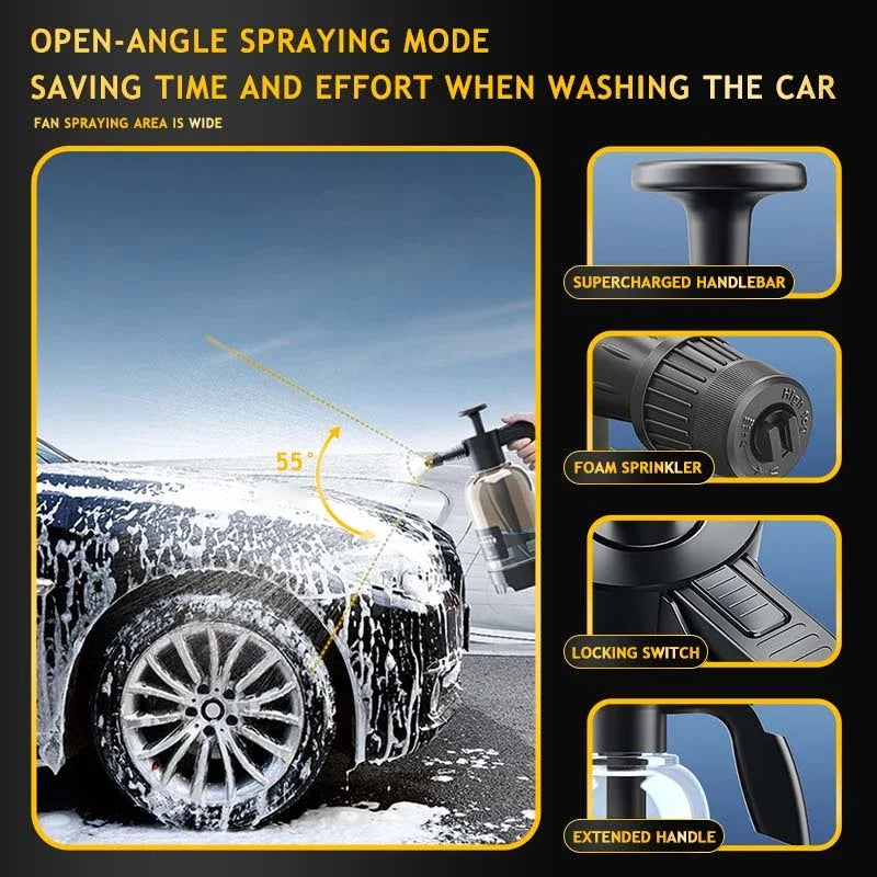 Car Wash Foam Spray Foam Sprayer Bottle Spray Gun Manual Air Pressure Water Jet Car Shampoo Snow Foam Air Pressure Spray Bottle