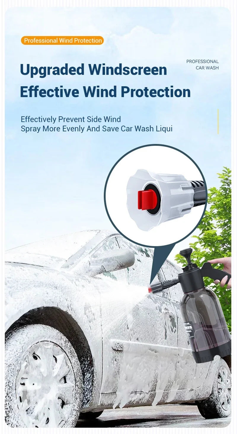 Car Wash Foam Spray Foam Sprayer Bottle Spray Gun Manual Air Pressure Water Jet Car Shampoo Snow Foam Air Pressure Spray Bottle